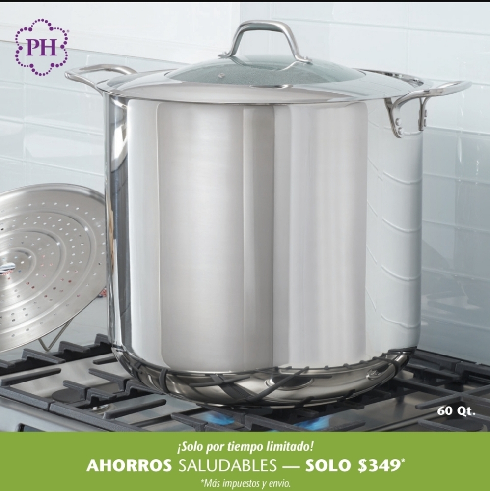 Vaporera de 60-Qt Con Parrilla princess house